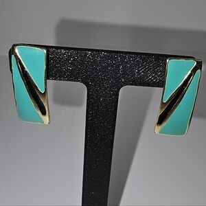 Gold and Turquoise Earrings